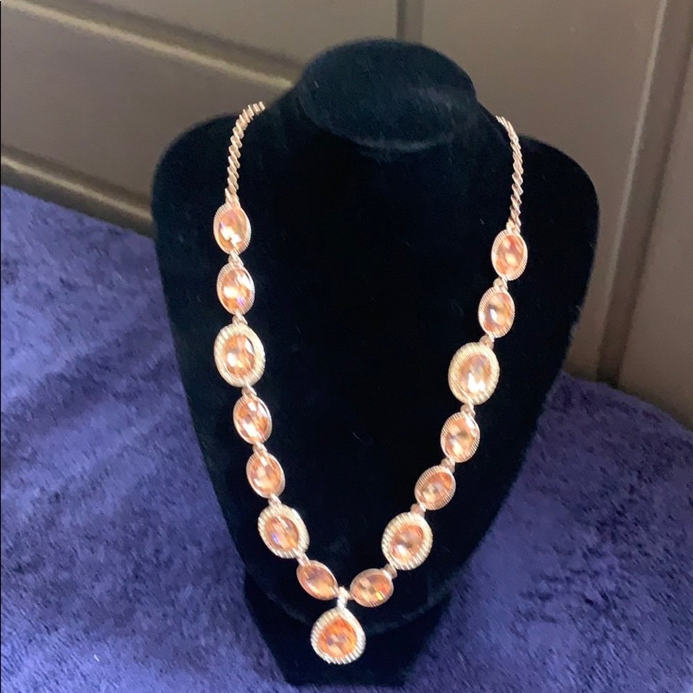 COPY - Monet Crystal Necklace & Matching Drop Ear…